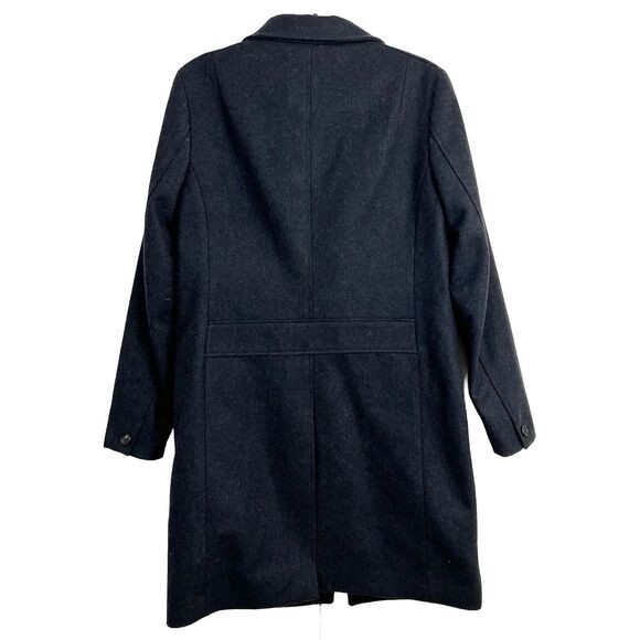 ALL SAINTS Banner Overcoat Coat Men S/36 Black Italian Cloth Wool Blend Classic - Picture 3 of 7
